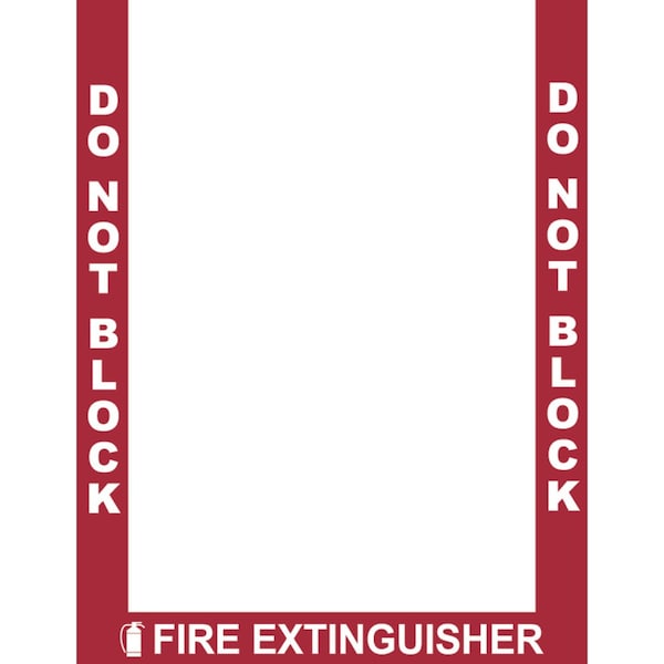 Superior Mark Floor Marking Border Tape, 2in, Fire Extinguisher Border, 2in, Rubber IN-40-908 - main